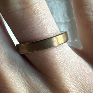 tungsten ring 4mm brushed rose gold
